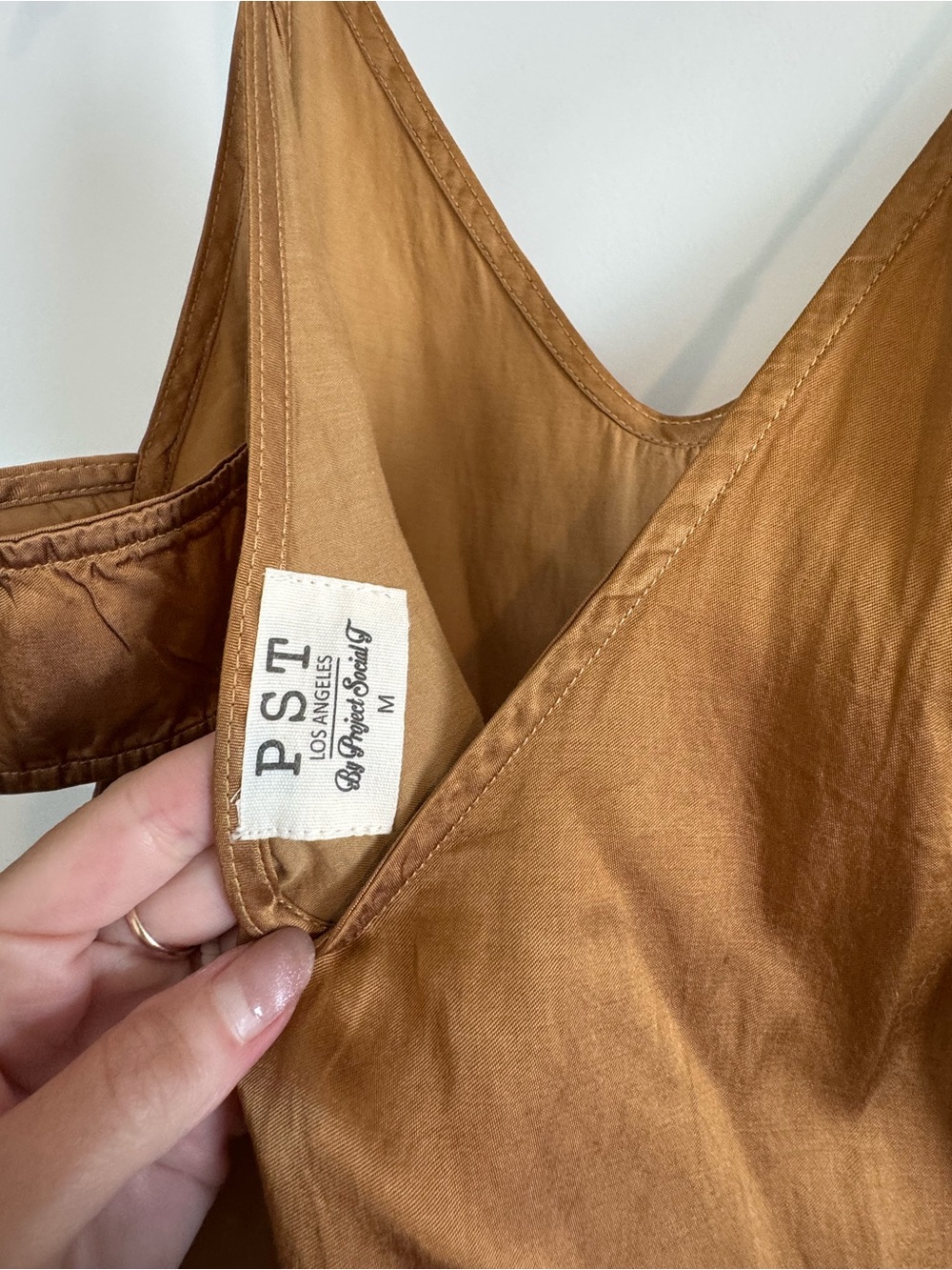 Project Social T Mustard Tan Yellow Slip Dress - Picture 3 of 3